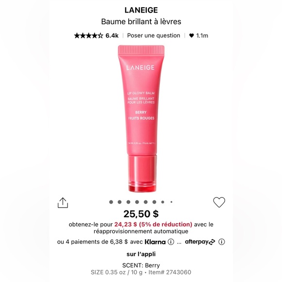 Brand New LANEIGE - Lip Glowy Balm - Berry - Picture 3 of 3